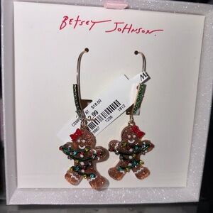 BETSEY Johnson Gingerbread Earrings – Holiday Fun! 🍪✨